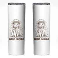 Cowgirl Bride Cat Skinny Tumbler Vintage Cow Cat Rodeo Bachelorette