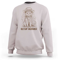 Cowgirl Bride Cat Sweatshirt Vintage Cow Cat Rodeo Bachelorette