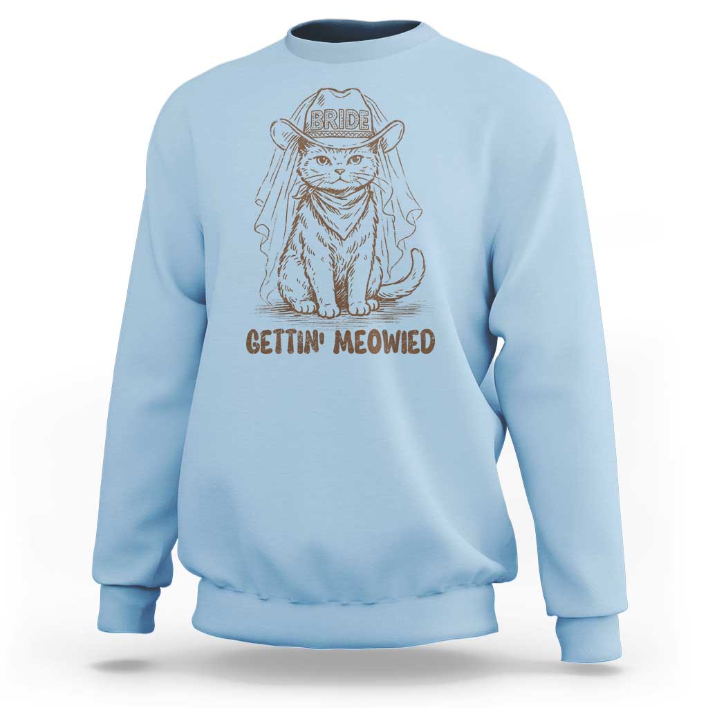 Cowgirl Bride Cat Sweatshirt Vintage Cow Cat Rodeo Bachelorette