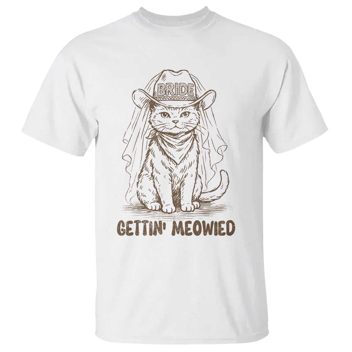 Cowgirl Bride Cat T Shirt Vintage Cow Cat Rodeo Bachelorette