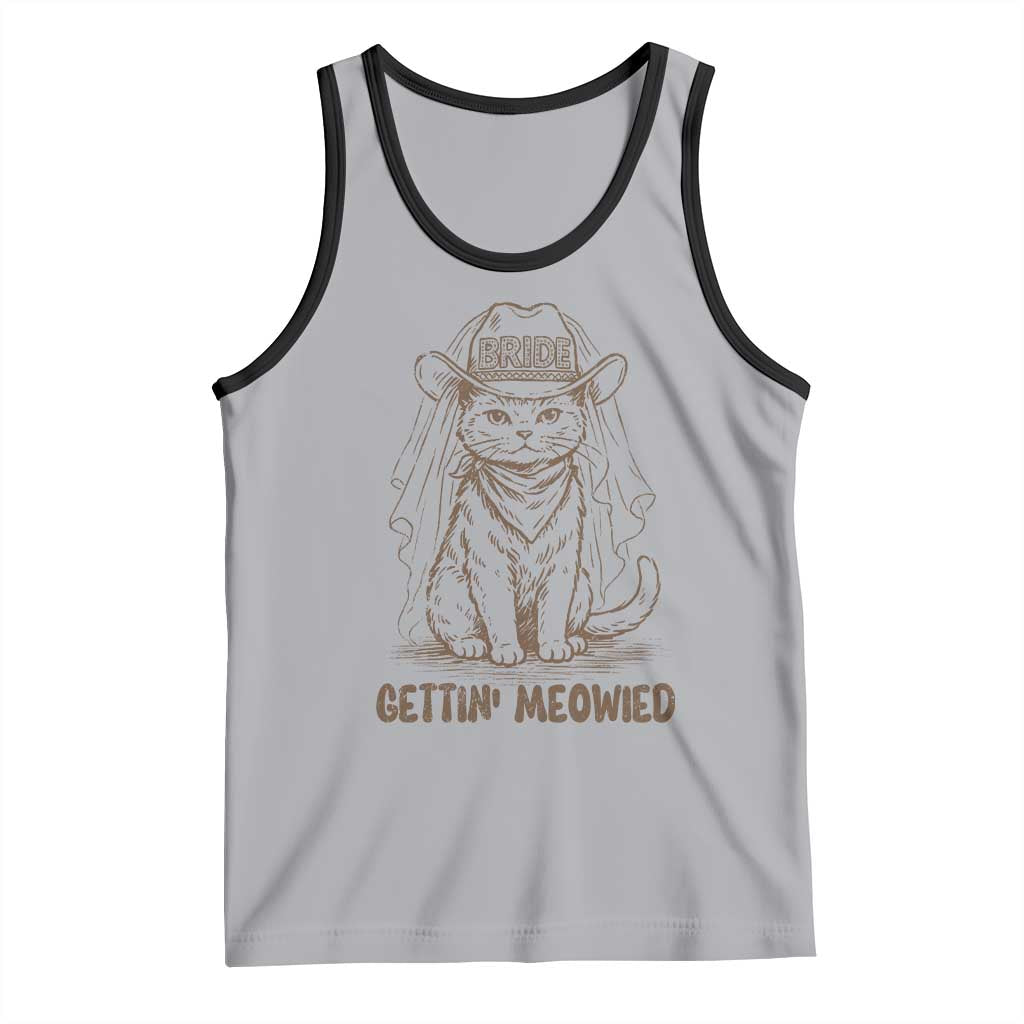 Cowgirl Bride Cat Tank Top Vintage Cow Cat Rodeo Bachelorette