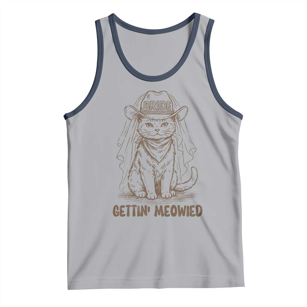 Cowgirl Bride Cat Tank Top Vintage Cow Cat Rodeo Bachelorette
