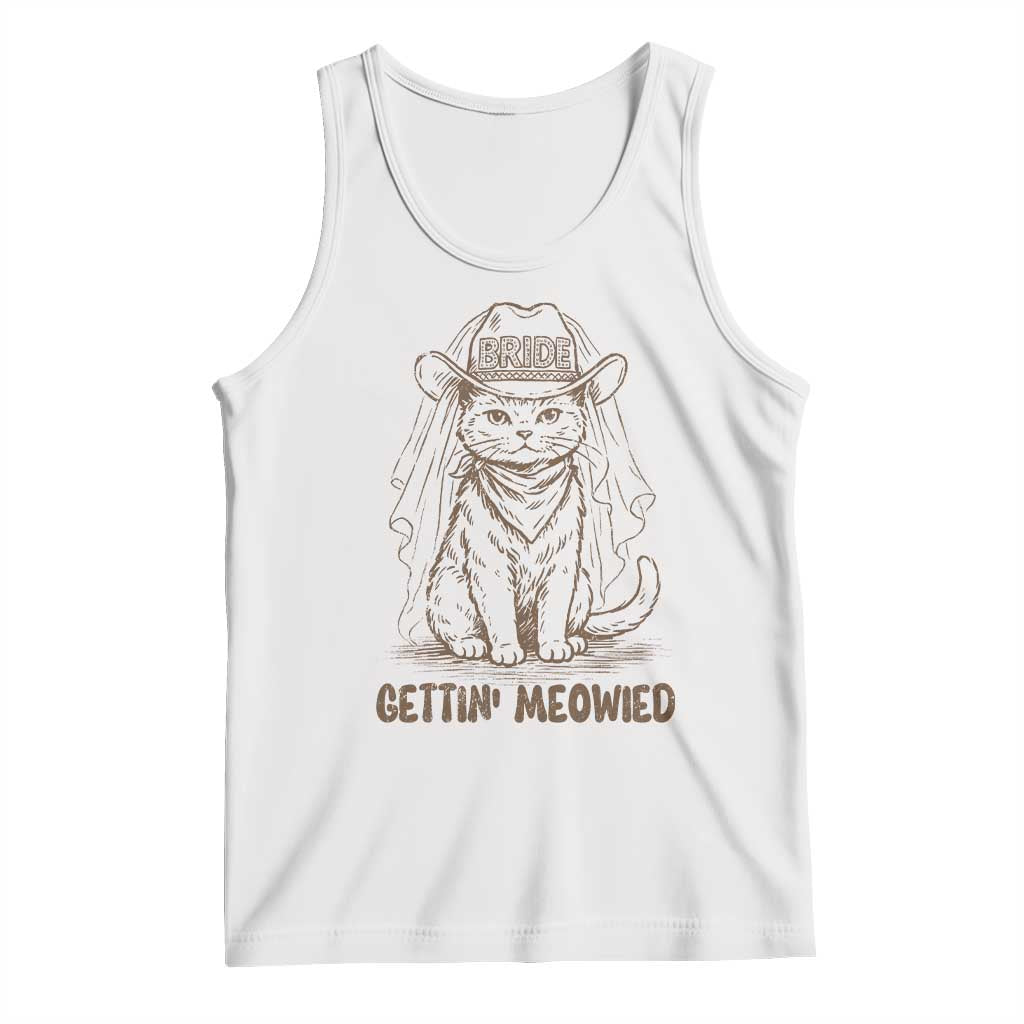 Cowgirl Bride Cat Tank Top Vintage Cow Cat Rodeo Bachelorette