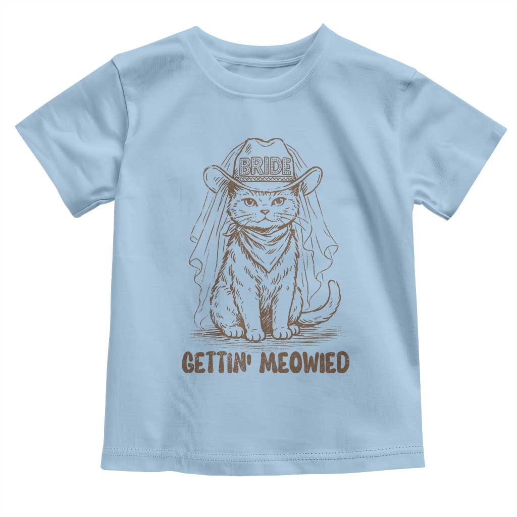Cowgirl Bride Cat Toddler T Shirt Vintage Cow Cat Rodeo Bachelorette