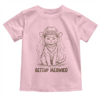 Cowgirl Bride Cat Toddler T Shirt Vintage Cow Cat Rodeo Bachelorette