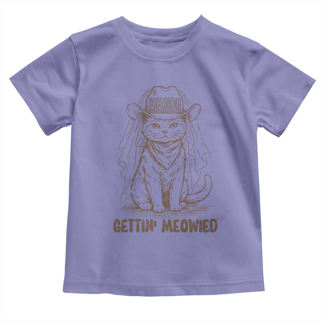 Cowgirl Bride Cat Toddler T Shirt Vintage Cow Cat Rodeo Bachelorette