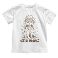 Cowgirl Bride Cat Toddler T Shirt Vintage Cow Cat Rodeo Bachelorette
