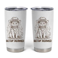 Cowgirl Bride Cat Tumbler Cup Vintage Cow Cat Rodeo Bachelorette