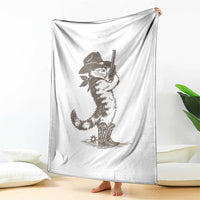 Vintage Cowboy Cat Throw Blanket Retro 90s Western Country Rodeo Kitten Cowgirl - Wonder Print Shop