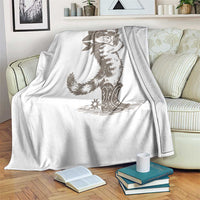 Vintage Cowboy Cat Throw Blanket Retro 90s Western Country Rodeo Kitten Cowgirl - Wonder Print Shop