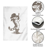 Vintage Cowboy Cat Garden Flag Retro 90s Western Country Rodeo Kitten Cowgirl - Wonder Print Shop