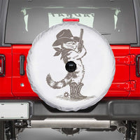 Vintage Cowboy Cat Spare Tire Cover Retro 90s Western Country Rodeo Kitten Cowgirl - Wonder Print Shop