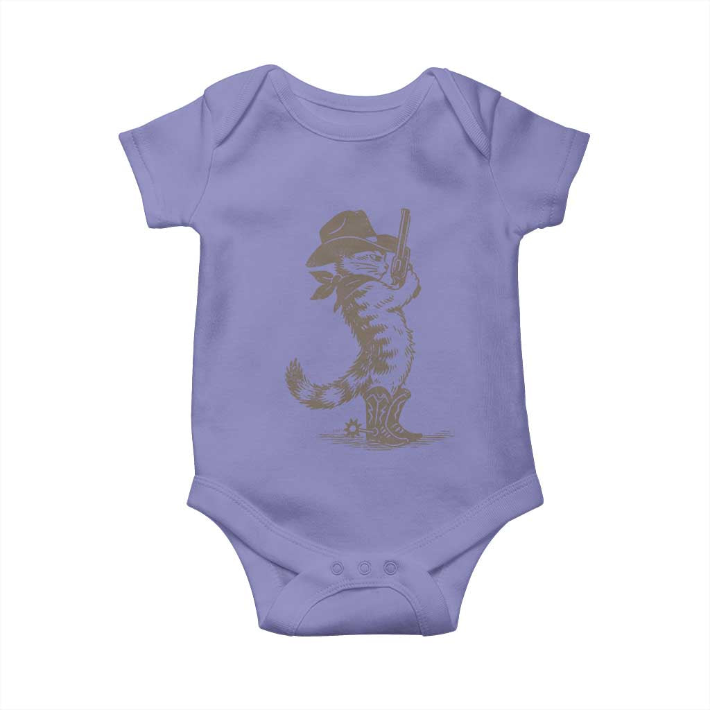 Vintage Cowboy Cat Baby Onesie Retro 90s Western Country Rodeo Kitten Cowgirl - Wonder Print Shop
