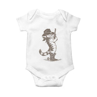 Vintage Cowboy Cat Baby Onesie Retro 90s Western Country Rodeo Kitten Cowgirl - Wonder Print Shop