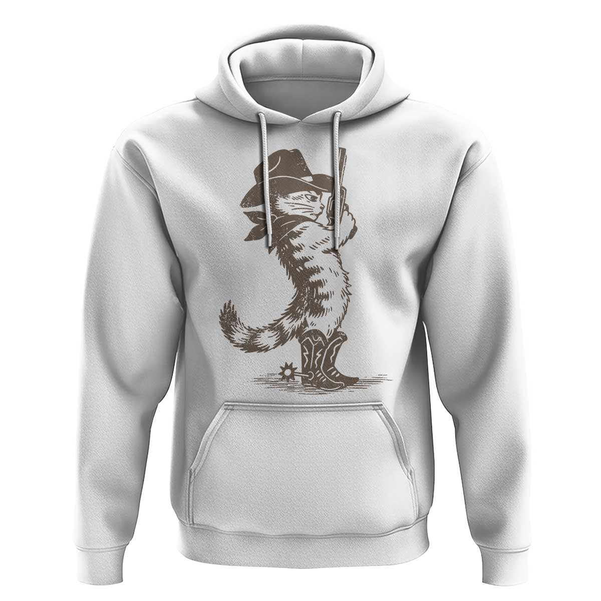 Vintage Cowboy Cat Hoodie Retro 90s Western Country Rodeo Kitten Cowgirl - Wonder Print Shop