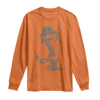 Vintage Cowboy Cat Long Sleeve Shirt Retro 90s Western Country Rodeo Kitten Cowgirl - Wonder Print Shop