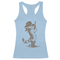 Vintage Cowboy Cat Racerback Tank Top Retro 90s Western Country Rodeo Kitten Cowgirl - Wonder Print Shop