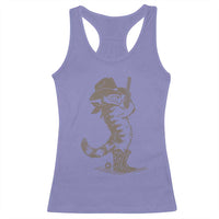 Vintage Cowboy Cat Racerback Tank Top Retro 90s Western Country Rodeo Kitten Cowgirl - Wonder Print Shop