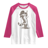Vintage Cowboy Cat Raglan Shirt Retro 90s Western Country Rodeo Kitten Cowgirl - Wonder Print Shop