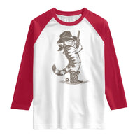 Vintage Cowboy Cat Raglan Shirt Retro 90s Western Country Rodeo Kitten Cowgirl - Wonder Print Shop