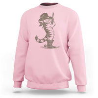 Vintage Cowboy Cat Sweatshirt Retro 90s Western Country Rodeo Kitten Cowgirl - Wonder Print Shop