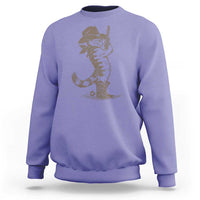 Vintage Cowboy Cat Sweatshirt Retro 90s Western Country Rodeo Kitten Cowgirl - Wonder Print Shop
