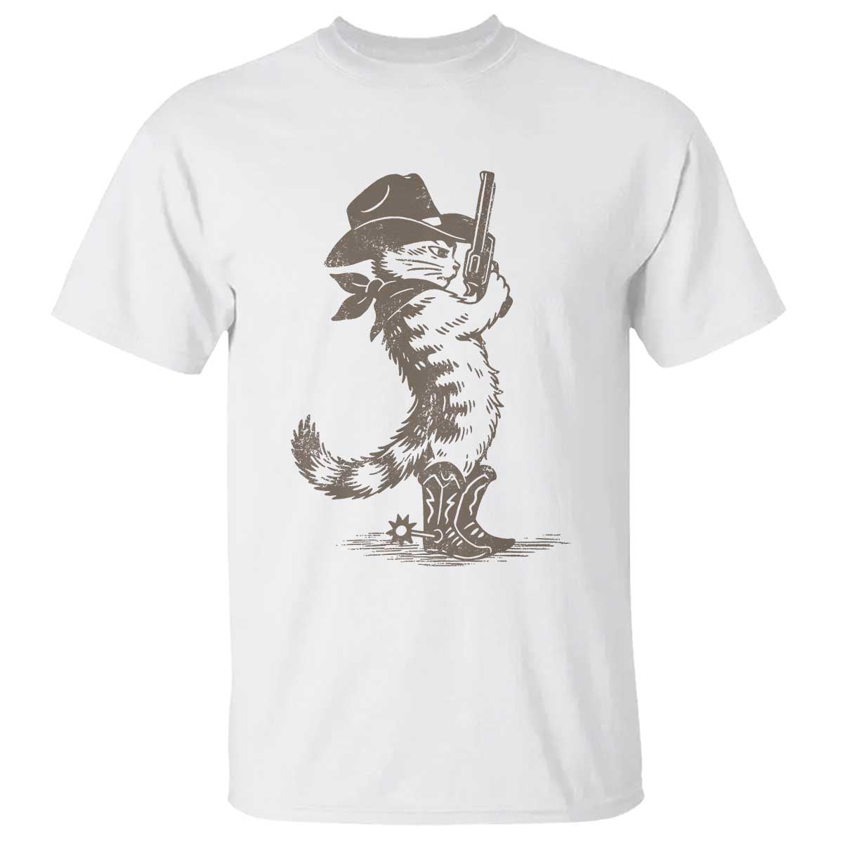 Vintage Cowboy Cat T Shirt Retro 90s Western Country Rodeo Kitten Cowgirl - Wonder Print Shop