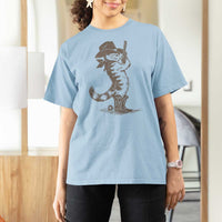 Vintage Cowboy Cat T Shirt For Women Retro 90s Western Country Rodeo Kitten Cowgirl - Wonder Print Shop
