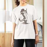 Vintage Cowboy Cat T Shirt For Women Retro 90s Western Country Rodeo Kitten Cowgirl - Wonder Print Shop