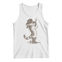 Vintage Cowboy Cat Tank Top Retro 90s Western Country Rodeo Kitten Cowgirl - Wonder Print Shop