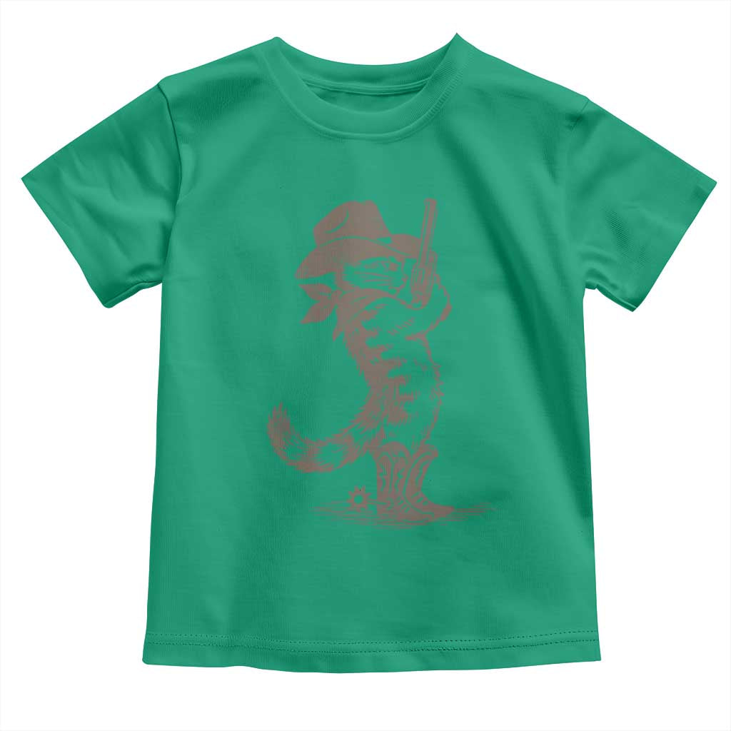 Vintage Cowboy Cat Toddler T Shirt Retro 90s Western Country Rodeo Kitten Cowgirl - Wonder Print Shop
