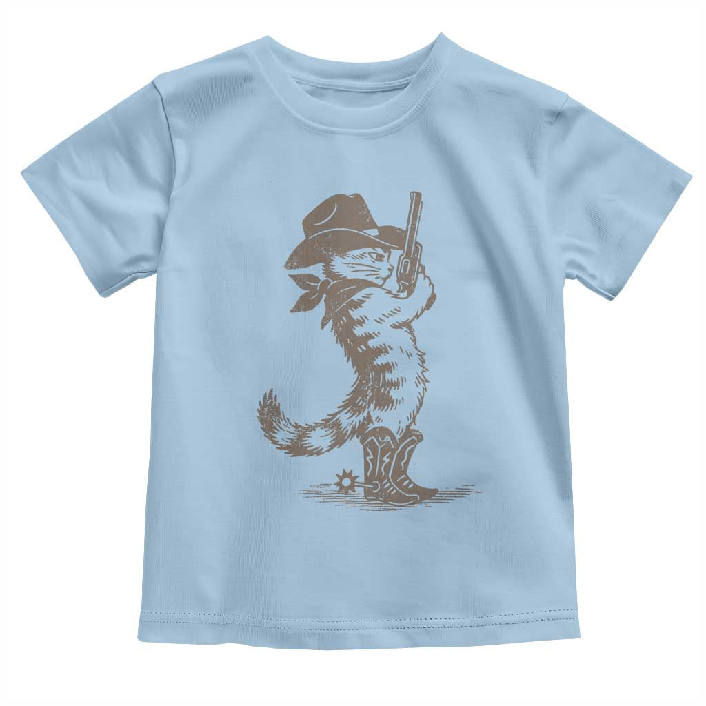 Vintage Cowboy Cat Toddler T Shirt Retro 90s Western Country Rodeo Kitten Cowgirl - Wonder Print Shop