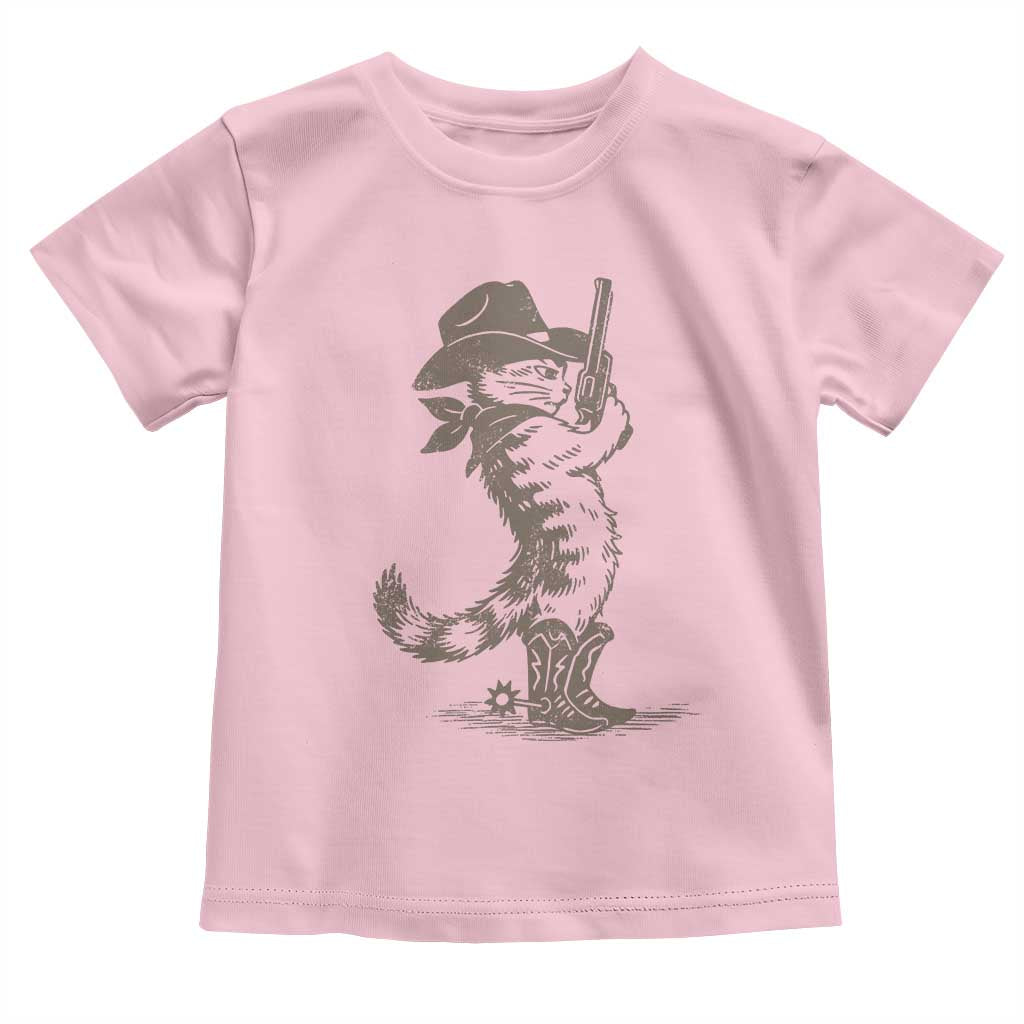 Vintage Cowboy Cat Toddler T Shirt Retro 90s Western Country Rodeo Kitten Cowgirl - Wonder Print Shop