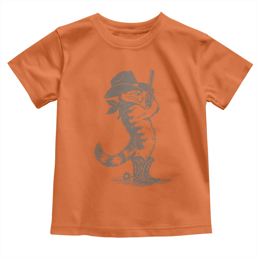 Vintage Cowboy Cat Toddler T Shirt Retro 90s Western Country Rodeo Kitten Cowgirl - Wonder Print Shop