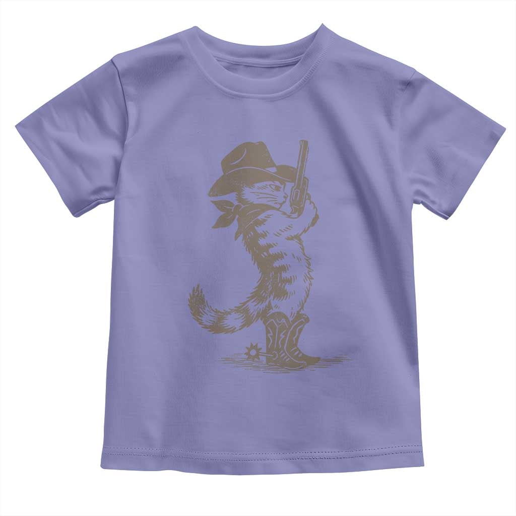 Vintage Cowboy Cat Toddler T Shirt Retro 90s Western Country Rodeo Kitten Cowgirl - Wonder Print Shop