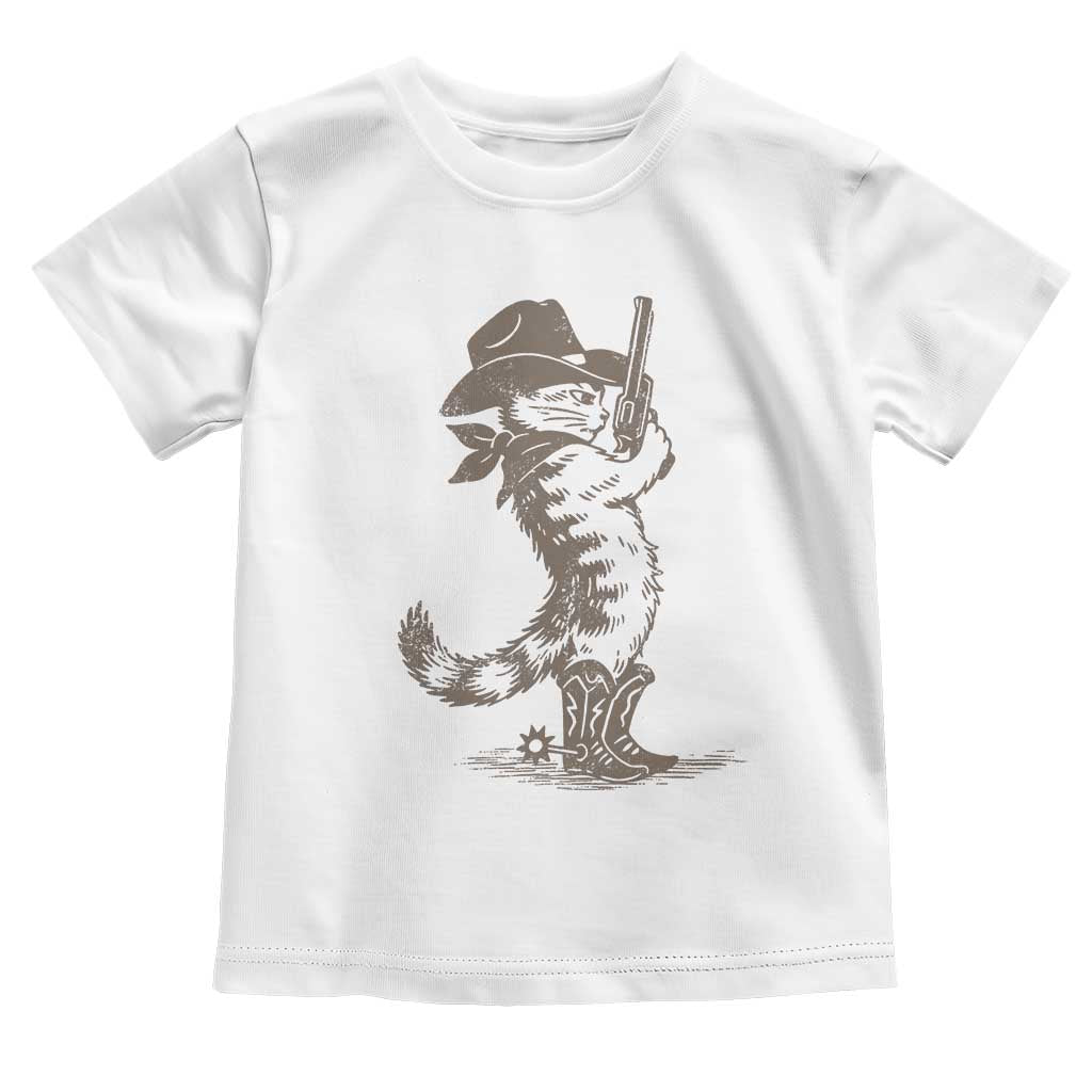 Vintage Cowboy Cat Toddler T Shirt Retro 90s Western Country Rodeo Kitten Cowgirl - Wonder Print Shop