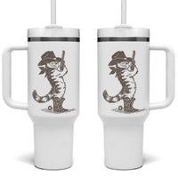Vintage Cowboy Cat Tumbler With Handle Retro 90s Western Country Rodeo Kitten Cowgirl - Wonder Print Shop