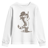 Vintage Cowboy Cat Youth Sweatshirt Retro 90s Western Country Rodeo Kitten Cowgirl - Wonder Print Shop