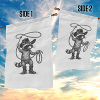 Vintage Raccoon Cowboy Garden Flag Cowgirl Trash Panda Western Country Meme - Wonder Print Shop