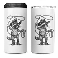 Vintage Raccoon Cowboy 4 in 1 Can Cooler Tumbler Cowgirl Trash Panda Western Country Meme - Wonder Print Shop