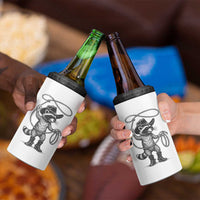 Vintage Raccoon Cowboy 4 in 1 Can Cooler Tumbler Cowgirl Trash Panda Western Country Meme - Wonder Print Shop