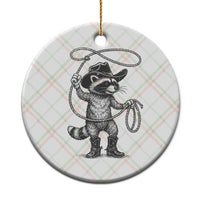 Vintage Raccoon Cowboy Ceramic Ornament Cowgirl Trash Panda Western Country Meme - Wonder Print Shop