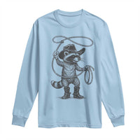 Vintage Raccoon Cowboy Long Sleeve Shirt Cowgirl Trash Panda Western Country Meme - Wonder Print Shop