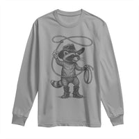 Vintage Raccoon Cowboy Long Sleeve Shirt Cowgirl Trash Panda Western Country Meme - Wonder Print Shop