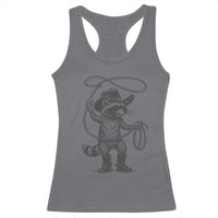 Vintage Raccoon Cowboy Racerback Tank Top Cowgirl Trash Panda Western Country Meme - Wonder Print Shop