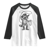 Vintage Raccoon Cowboy Raglan Shirt Cowgirl Trash Panda Western Country Meme - Wonder Print Shop