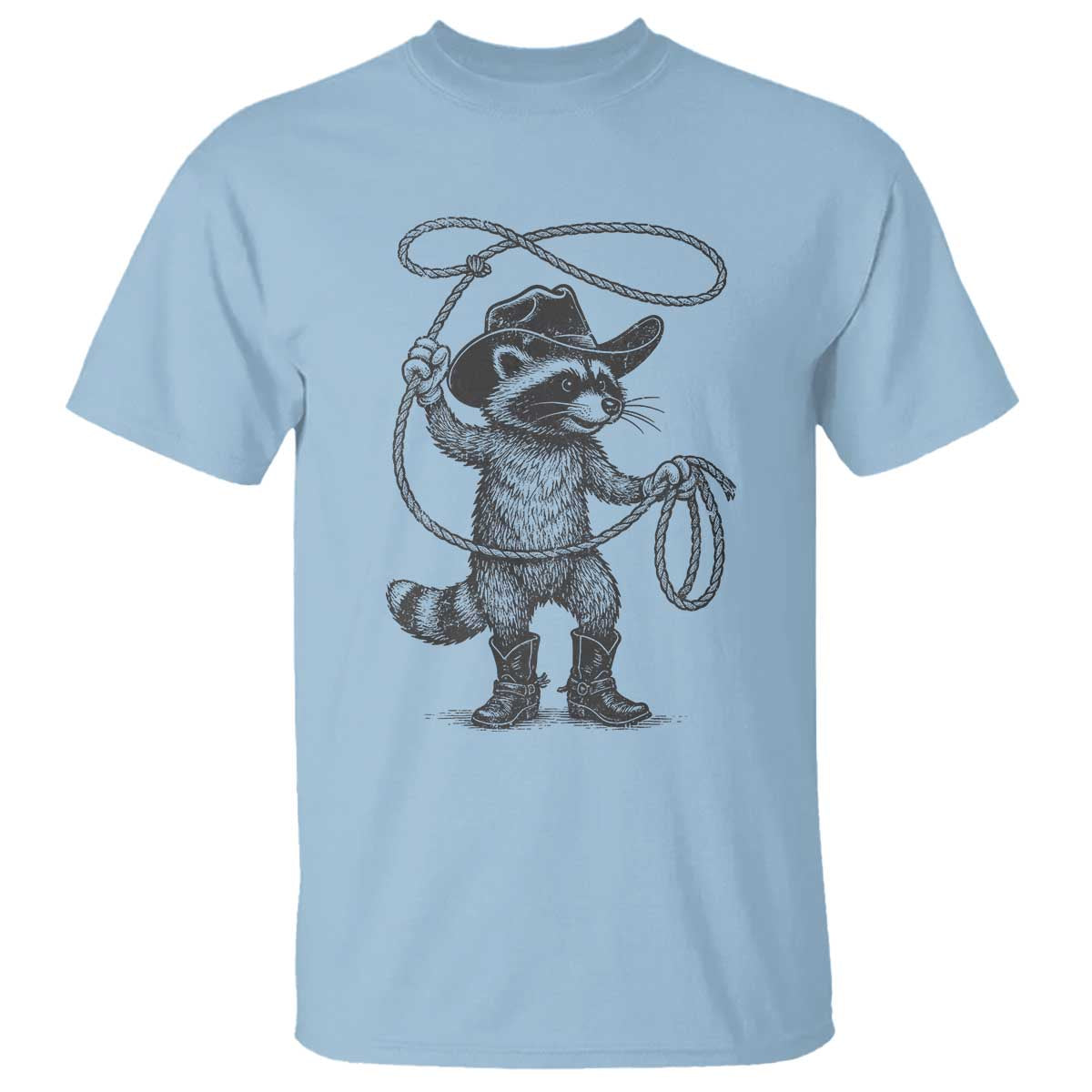 Vintage Raccoon Cowboy T Shirt Cowgirl Trash Panda Western Country Meme - Wonder Print Shop