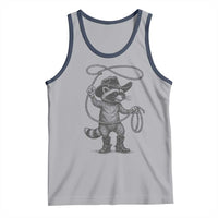 Vintage Raccoon Cowboy Tank Top Cowgirl Trash Panda Western Country Meme - Wonder Print Shop