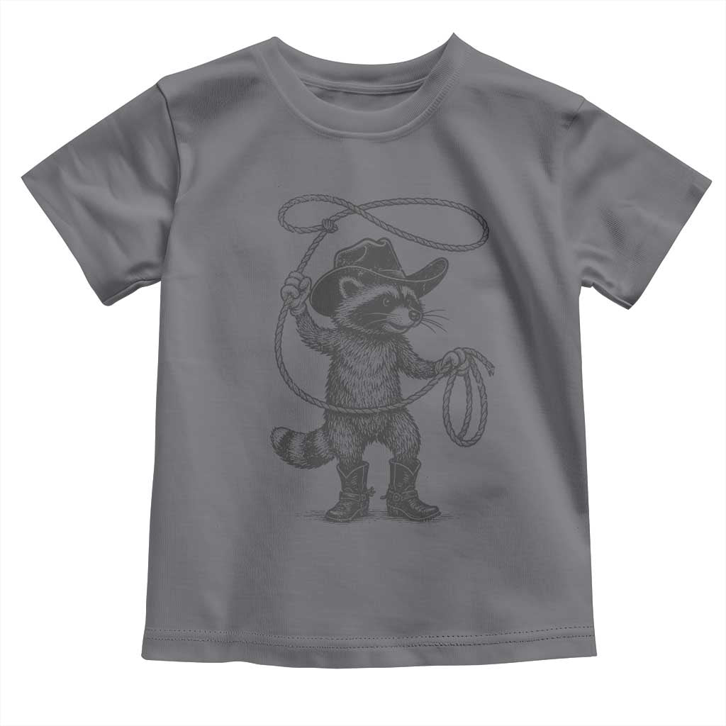 Vintage Raccoon Cowboy Toddler T Shirt Cowgirl Trash Panda Western Country Meme - Wonder Print Shop