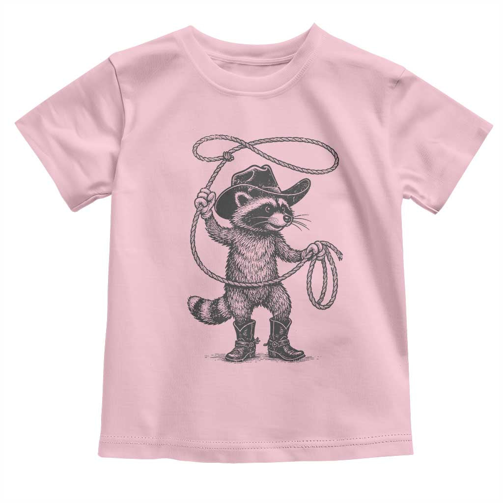 Vintage Raccoon Cowboy Toddler T Shirt Cowgirl Trash Panda Western Country Meme - Wonder Print Shop